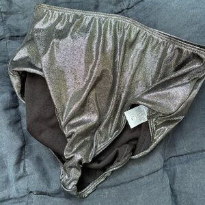 Nasty Gal Super Shiny Black and Silver Hot Shorts 🍸